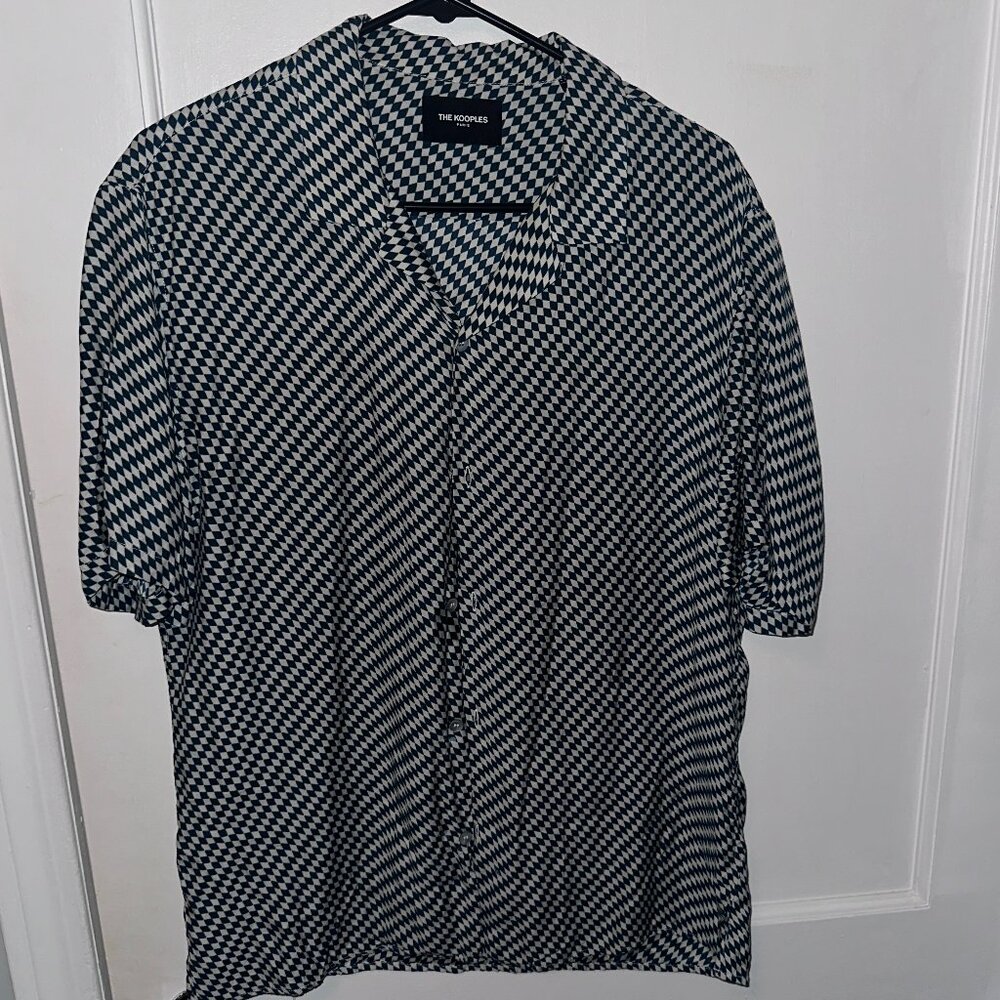 The Kooples Cuban Check Short Sleeve Shirt - Men's Medium